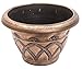 Medieval Arch Rustic Country Look Set of 2 Plastic Planter 12X8 Flowerpot for Indoor, Outdoor, Garden, Patio, Office Ornaments, Home Decor, Long Lasting Reusable, Light Weight, Water Resistant (Gold)