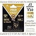 Amplim 256GB MicroSDXC UHS-I U3 V30 A1 C10 100MB/s 4K UHD & Full HD Micro SD Memory Card with Adapter, Switch Compatible - Gold