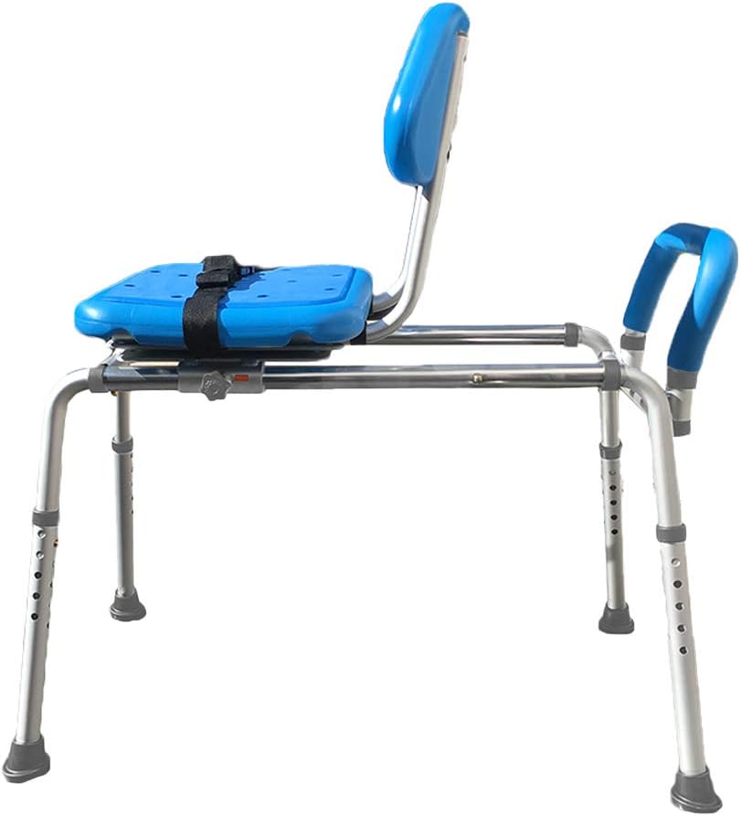 Gateway Premium Sliding Bath Transfer Bench with Swivel Seat-Padded (Blue): Health & Personal Care