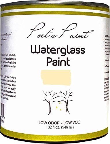 Poets Paint Waterglass Paint Chalk Finish 32 oz. Buttercup