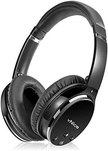 Active Noise Cancelling Headphones, Hi-Fi Deep Bass Wireless Bluetooth Headphones Foldable Over Ear Stereo Sound Headset with Microphone Playtime for Travel Work TV PC Iphone