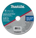 Makita 724118-A-25 6-Inch Stainless Cut-Off Wheel, 25-Pack (Discontinued by Manufacturer)