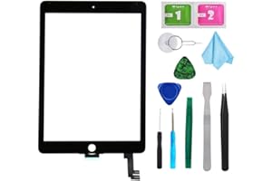 T PHAEL Black New Digitizer Repair Kit for iPad Air 2 9.7" 2nd Gen A1566 A1567 Touch Screen Digitizer Replacement(Without Home Button).