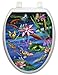 Toilet Tattoos, Toilet Seat Cover Decal, Koi Fish, Size Elongated