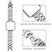For Fitbit Blaze Bands with Metal Frame Small,Austrake Replacement Stainless Steel Chain Bands with Frame for Women Men Silver