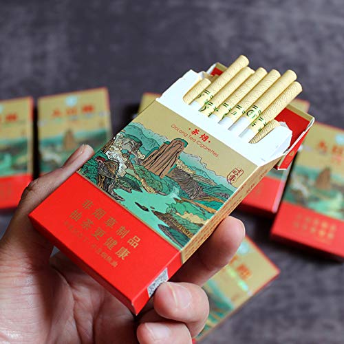 1/3/5/10 Packs Green Tea Herbal Cigarettes Fruit Tea Peony Tea Blueberry  Coffee Cherry Tea Tobacco Smoke-Free and Nicotine-Free Cigarette  Alternatives Quit Cigarette (1 Pack,dahongpao) in Dubai - UAE