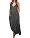 ZANZEA Women Boho Backless Long Maxi Evening Party Dress Beach Sundress, Black/White Polka dots,18