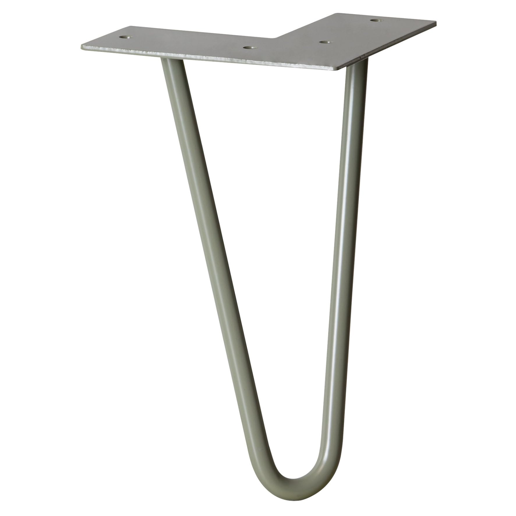 WAGNER furniture leg/table leg/furniture foot - HAIRPIN LEG - retro style - steel powder coated vintage, 12 x 12 x 20 cm, leg conical/sloping, with integrated screw-on plate - 12822701