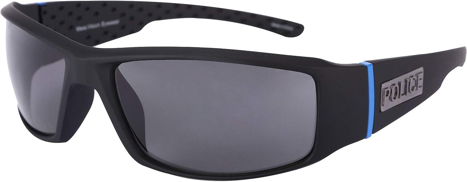 Police/Sheriff TAC Polarized Sport Wrap Thin Blue Line Sunglasses