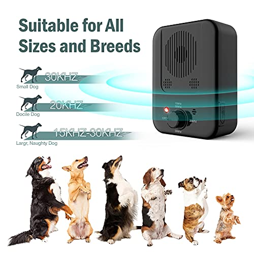 QueenMew Anti Barking Device, 3 Adjustable Sensitivity and Frequency