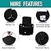 Rose Home Fashion RHF 4 Separate Piece Velvet Recliner Slipcovers, Recliner Chair Cover, Recliner Cover Furniture Protector Elastic Bottom, Recliner Slipcover with Side Pocket (Black-Recliner)