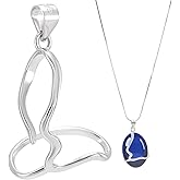 PLIGREAT 925 Sterling Silver Pendant Base for Irregular Shape Gemstones Setting Prong Blank Settings Pendant Mounting Setting for DIY Necklace Charm Crafts Jewelry Making