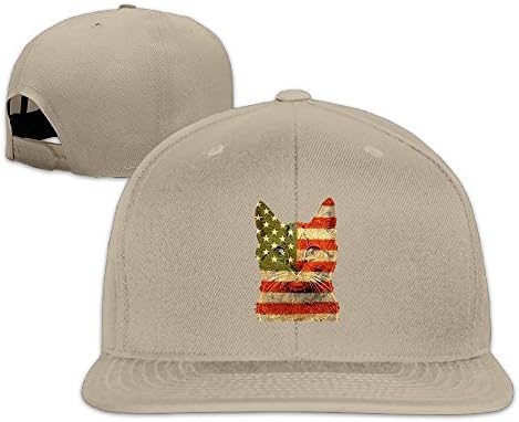 DAFACHICKEN Unisex Men's Women's Patriotic Kitten Expedient Dad Hat Natural