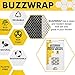 BUZZWRAP Premium Beeswax Food Storage Wraps, 4-Pack, Modern Design, Eco-Friendly, Reusable, Sustainable, Biodegradable, Non Toxic and Plastic Free. (4-Pack)
