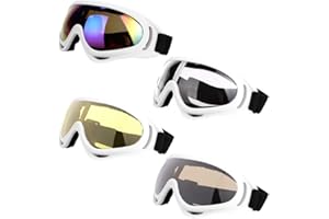 LJDJ Ski Goggles, Pack of 4 - Snowboard Motorcycle Goggles Tactical Combat Military Glasses