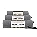 Shot Towel Overcast Gray 3 Pack for Shooters, Plush Microfiber Nap Fabric, 16x16, Carabiner Clip, The Original (Overcast Gray)