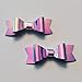 3 Pieces 8x12 Inch Holographic Faux Leather Fabric Sheets Including Blue Silver Pink Colors for Hair Bows Making, Headband Making, Hair Clips Making, Kids' Crafts Making, Bag Make