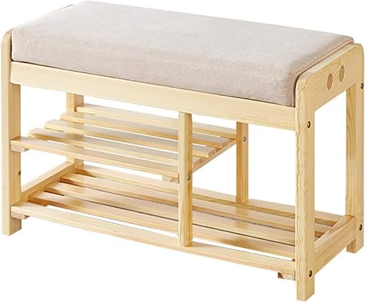 Bh Hocker Schuhe Bank Massivholz Sofa Bank Bequeme Leder Home Flur Schuhregal Lagerung Lange Kurze Stiefel Last 150 Kg Farbe Hellem Holz Amazon De Kuche Haushalt