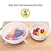 L-Fine Silicone Stretch Lids Food Storage and Fresh Cover Reusable Silicon Bowl Cover- Set of 6 for Various Sizes and Shapes