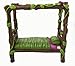 GlitZGlam Miniature Fairy and Baby Gnome Bed - a 4-Post Miniature Bed for Your Fairy and Gnome Garden, Pixies and Sprites - A Fairy Garden Accessory