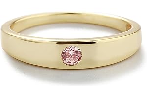 Precious Pieces Sterling Silver with Gold-Plating Baby Ring with CZ