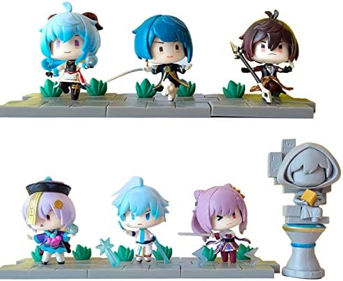 NAUXIU Figurine Genshin Impact – Battle Stance Mondstadt – PVC 7-9 Cm – Collection Anime – Cadeau Fan – Dès 6 Ans