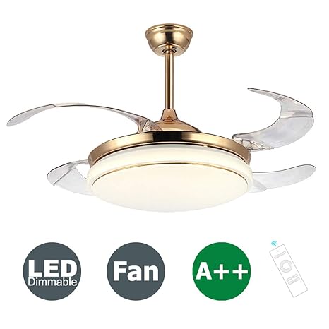 Xmyx Ultra Thin Silent Ceiling Fan Led Ceiling Light Dimmable
