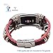 Smatiful Charge 2 Cute Bands with Box Sets for Youth Ladies, Adjustable Accessory Band Ring with Metal Connector for Fitbit Charge 2 Heart Rate Monitor, Rose Gray Pink