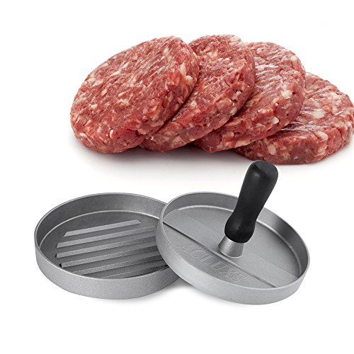 ACLUXS Hamburger Press Aluminum Burger Press, Heavy Duty Non-Stick Hamburger Patty Maker, Perfect Hamburger Mold Ideal for BBQ 12 months warranty is provided by Acluxs. without any worries.