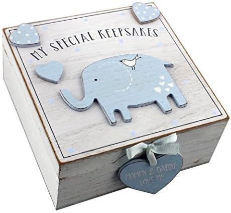 Petit Cheri' MDF My Special Keepsake Box 16cm x 16cm - Blue by Petit Cheri