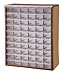 Stack-On DSBZ-60 60 Bin Plastic Drawer Parts Storage Organizer Cabinet, Bronze