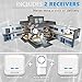 [UPGRADED 2018] Wireless Doorbell Set -2 Electronic Receiver Chimes +Waterproof Transmitter Button-1000ft/300m Operating Range -52+ Different Ringtones -Adjustable Volume -Easy Installation