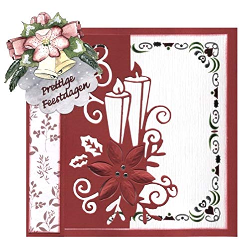 Christmas Themed Lace Metal Cutting Dies Decorative Embossing Stencil Templates for DIY Scrapbooking Album Paper Cards Crafts Christmas Gift