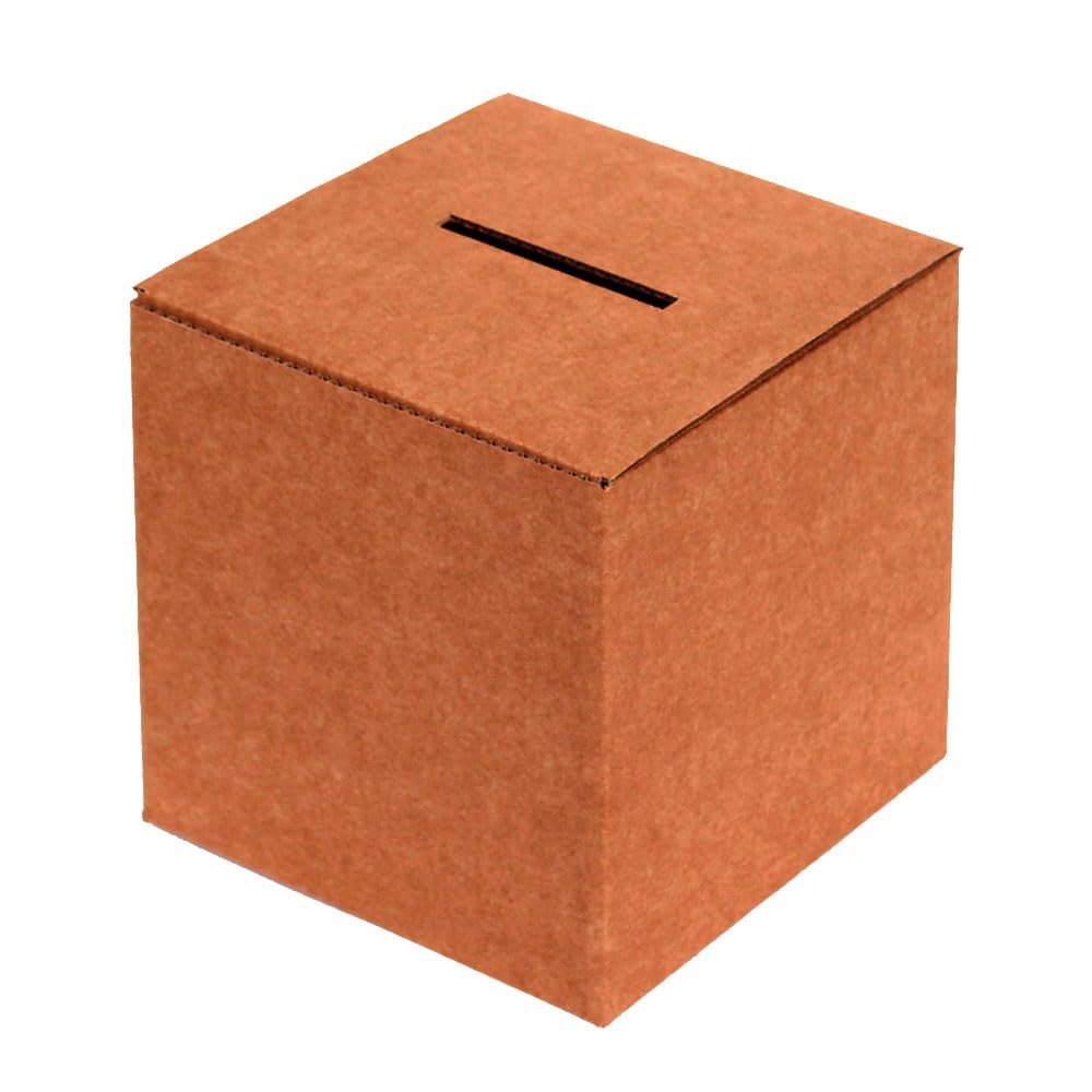 ONLY BOXES | Cardboard Ballot Box for Votes or Events | Cardboard Box for Suggestions or Mailbox | 20 x20x20