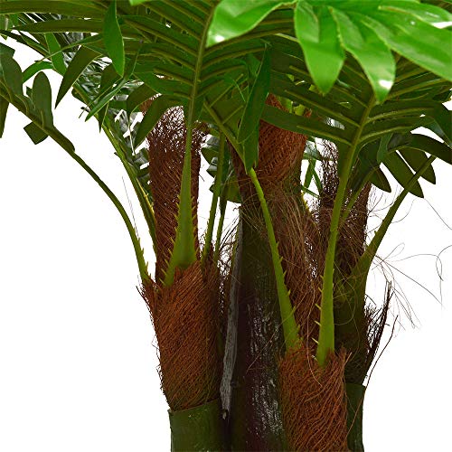 3.28-ft Artificial Palm Leaf Tree Plants Imitation Leaf Artificial Plant Green Greenery Plants Faux FakeTropical Large Palm Leaves Tree Outdoor UV Resistant Plants for Home Kitchen - Thumbnail 4