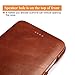 iPhone 6 leather case, Icarercase Premium iPhone 6s Genuine Leather Wallet Case Curve Edge Flip Style, Vintage Folio Cover for Apple iPhone 6 4.7 Inch in Leather (Brown)
