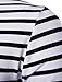 uxcell Men's Striped T Shirt Crew Neck Long Sleeve Casual Cotton Pullover Tee Top Black and White 46