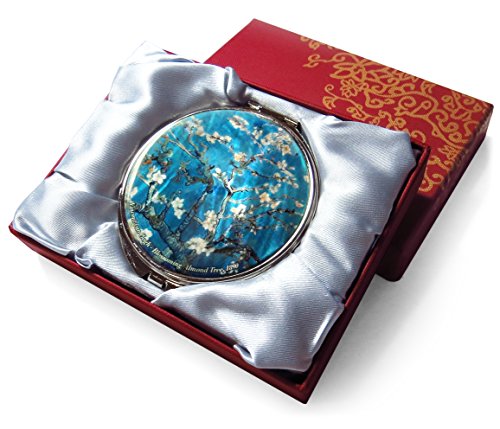 Vincent-Van-Gogh-Almond-Blossom-Compact-Makeup-Mirror-Mother-of-Pearl-Metal-Folding-Magnify