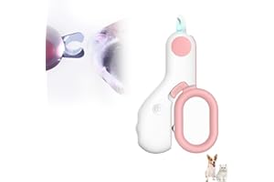 HILOST Led Pet Nail Clippers,2025 Upgrade Cat Nail Trimmer with Led Light,Mini Portable Cat Nail Clipper,Creative Pet Grooming Tool for Dogs,Bunny,Indoor Cats (A#Pink)