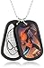 Marvel Comics Men's Stainless Steel Spiderman Double Dog Tag Pendant Necklace, 22
