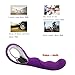 XJDOLL Mini Wand Massager Cordless Rechargeable Personal Body Massage with 10 Vibration Modes (Purple)
