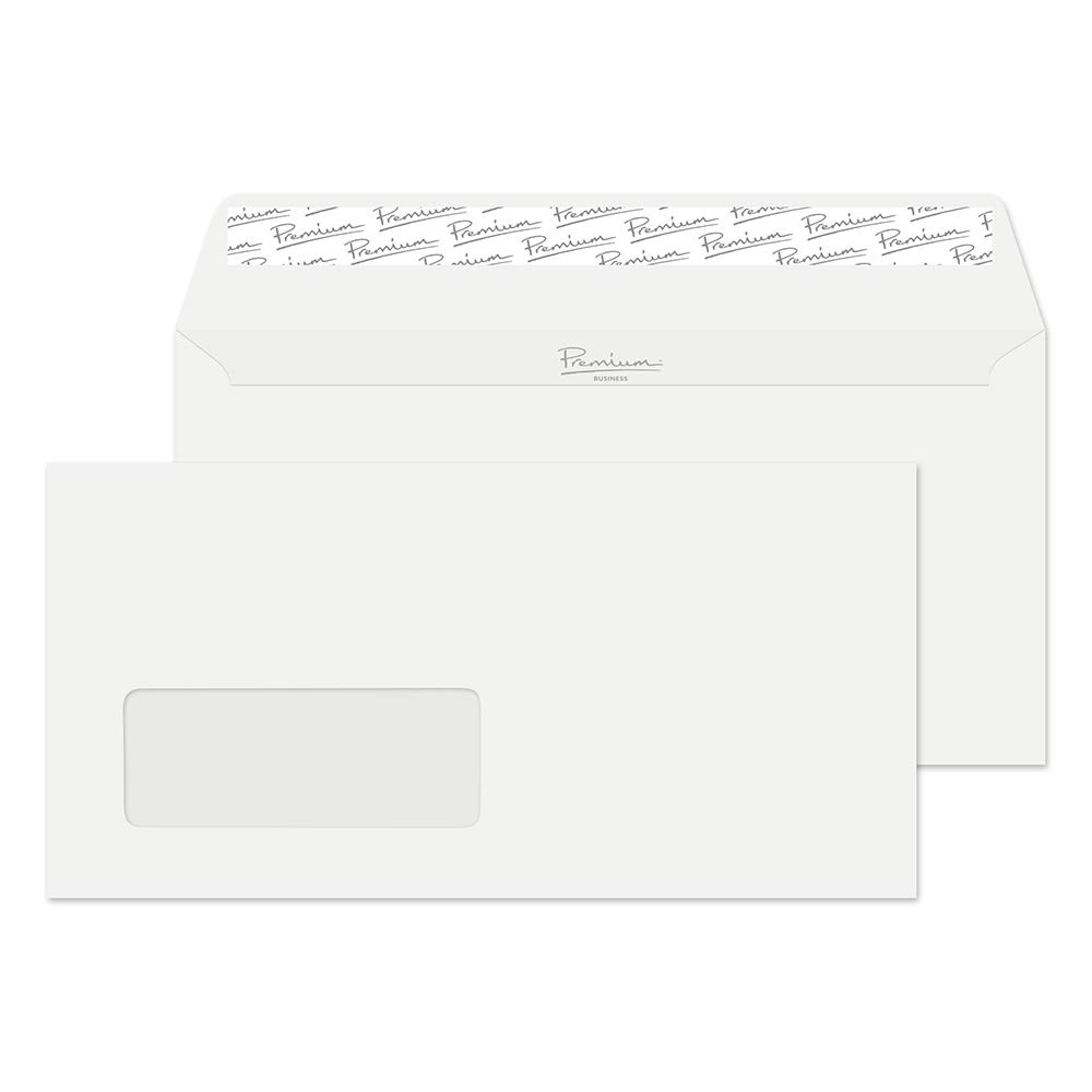 Blake Business DL 110 x 220 mm 120 gsm Peel & Seal Wallet Window Envelopes (35884) High White Wove - Pack of 500