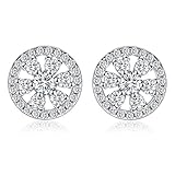 White Gold Plated Sterling Silver Studs Earring For