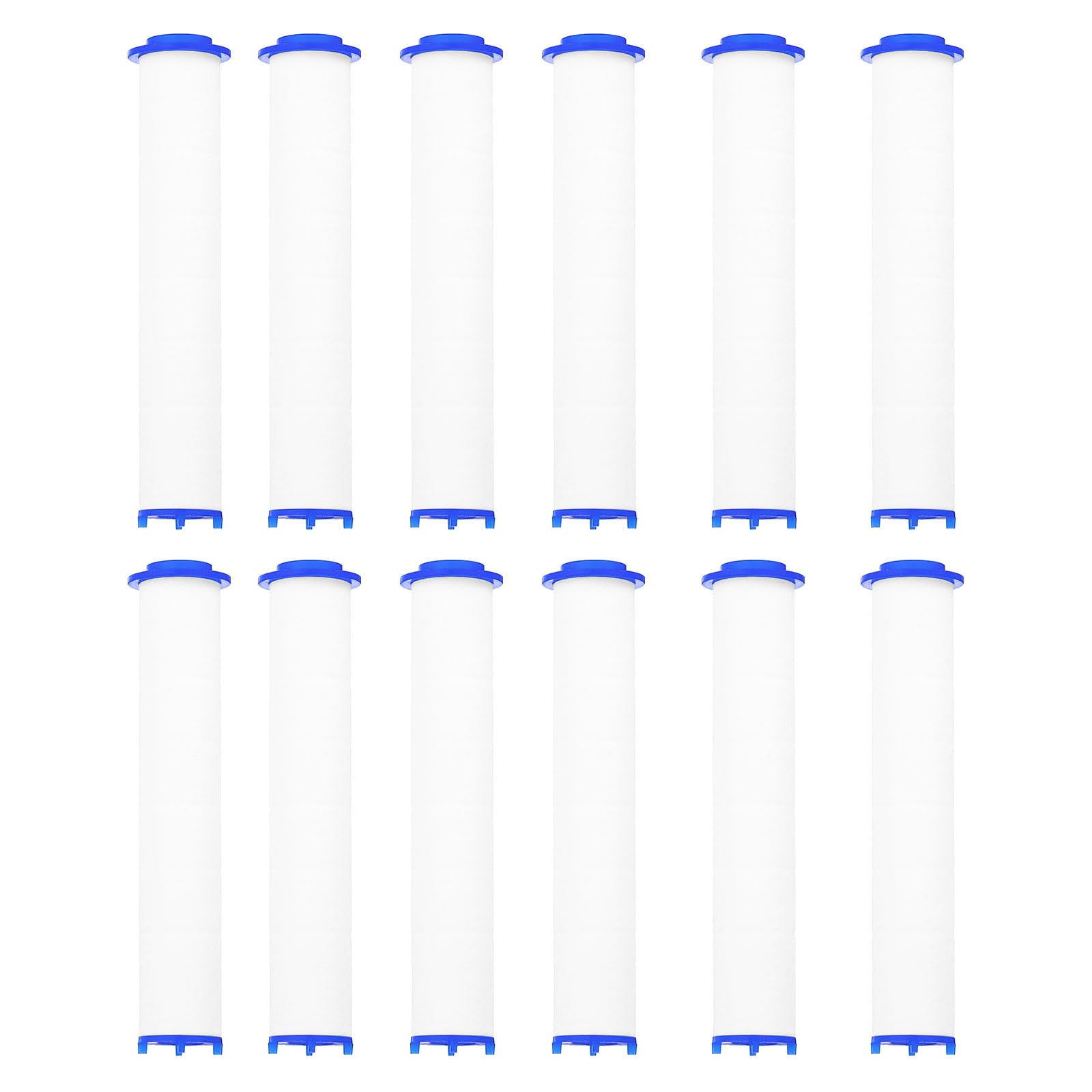 Photo 1 of uxcell 12 Pcs Shower Head Filter 4.5 Inch PP Cotton Filter Cartridge Replacement High-Pressure Handheld Fan Shower Jet Sets