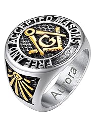 FaithHeart Free Engraving 18K Gold Plated Masonic