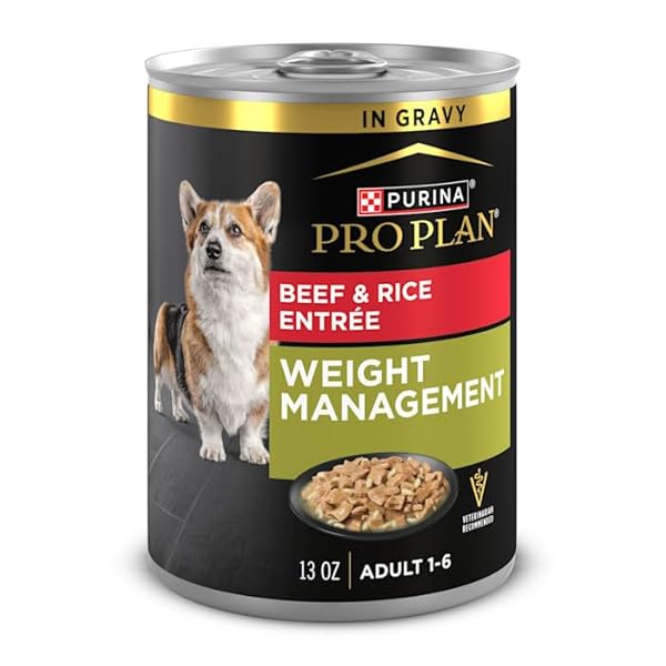 PURINA PRO PLAN, WEIGHT MANAGEMENT BEEF & RICE ENTREE IN GRAVY, 13 OUNCE