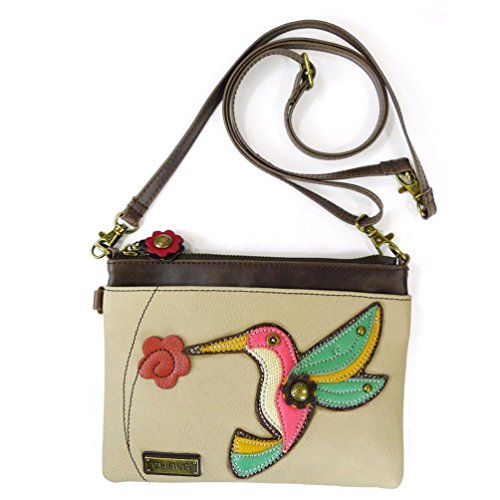 Mini Crossbody with Convertible Strap-Hummingbird, Ivory, 8 x 0.5 x 6 in