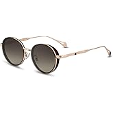 KAJILA Round Slim Frame Sunglasses for Men Stylish Style Shades Circle Gafas de Sol Hombre (2A409)