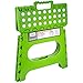 Acko Green 11 Inches Non Slip Folding Step Stool for Kids and Adults with Handle, Holds up to 250 LBS