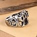 Silver Biker Ring 316L Stainless Steel Boxing Gloves Hand Buckle Soft Gothic Sz 7-13